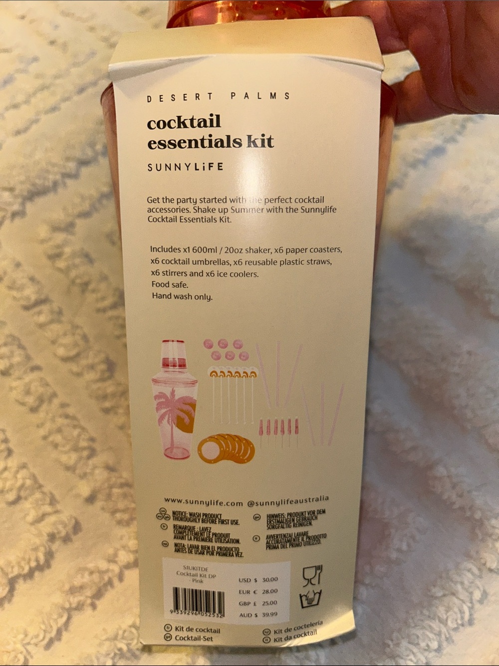 ✳️Sunnylife Cocktail Essentials Kit - Coral Pink✳️ - Picture 5 of 5